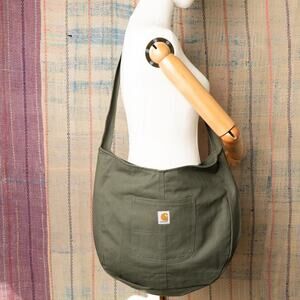 Custom upcycled carhartt sling bag